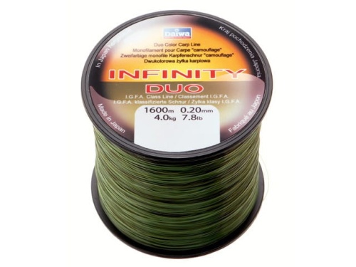 Daiwa Infinity Duo Carp 0,36mm – 3000m – Fil Monofile Vert/noir