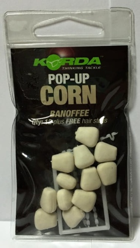 Sztuczna kukurydza pływająca Korda  Banoffee Białe małe 12szt. + stoperki  makarfish.jpg
