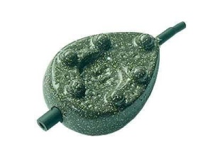 Ciężarek karpiowy Jaxon / Kolczasta Gruszka / 80 g / przelotowy / Zielony / *CP-KB080G*