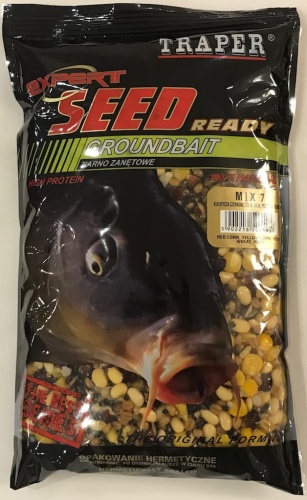 Mix 7 ziaren zanętowych Traper / kukurydza czerwona i żółta, soja, pszenica, konopie / 1 kg / *03056* sklep wędkarski makarfish