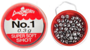 Ciężarki, śruciny Dinsmores / No. 1 - 0,3 g / 25g op /  *CD-ZN01* 