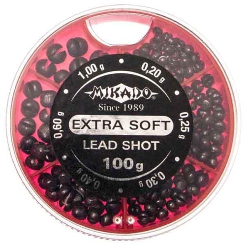Zestaw ciężarków, śrucin Mikado / Lead Shot / 100 g / 0,2 g - 1,0 g / *OMS-DA-100* sklep wędkarski makarfish