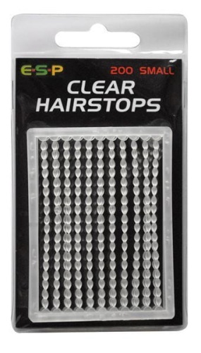 Stopery ESP Hairstops / Transparentne / Small - większe / 2 x 100 szt / *65-312-006* sklep wędkarski makarfish 