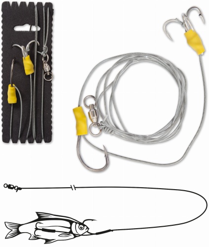 Zestaw Sumowy Black Cat Bouy and Boat Rig / XL / 140 cm / Hak + Kotwica / *4336111*  sklep wędkarski makarfish