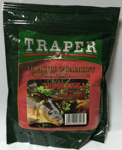 Atraktor zapachowy w proszku Traper  truskawka  250g  01062 makarfish.jpg