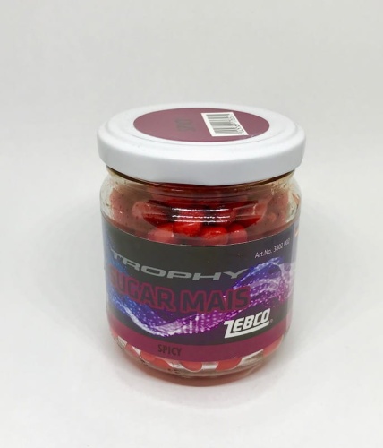 Kukurydza wędkarstwa w słoiczku Zebco Trophy / Spicy / czerwona / 125g / *3802002* 