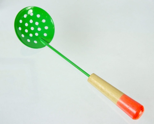 Czerpak do wybierania lodu Liwi / ∅ 9 cm / drewniana rączka / metalowy / *Cz5* sklep wędkarski makarfish