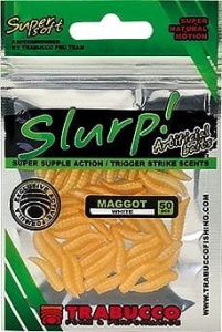 Sztuczne robaki Trabucco Slurp! / Robaki Białe - Białe / 50 szt / *182-00-010* 