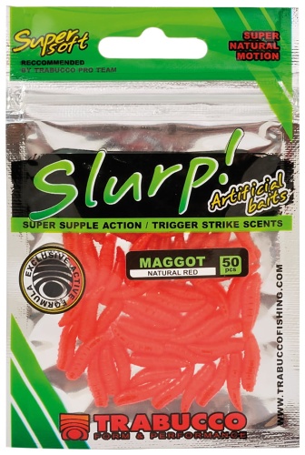Sztuczne robaki Trabucco Slurp! / Robaki Białe - Czerwone / 50 szt / *182-00-050* sklep wędkarski makarfish