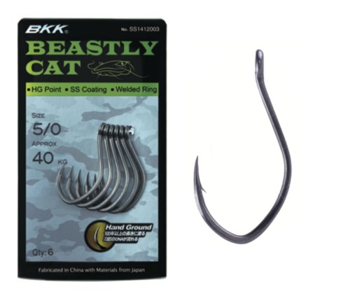 Haczyki BKK Beastly Cat / # 5/0 / 6 szt / 40 kg / Nikiel / Oczko / *SS1412003-5/0* sklep wędkarski makarfish 1