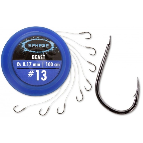 Haczyki z przyponami Browning Sphere Beast / # 16 / ∅ 0,15 mm / 100 cm / 8 szt / *4796016* sklep wędkarski makarfish 1