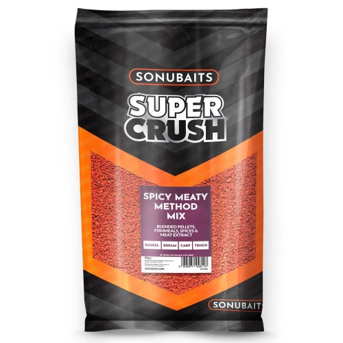Zanęta Sonubaits Supercrush / Spicy Meaty Method Mix / 2 kg / *S0770001* sklep wędkarski makarfish