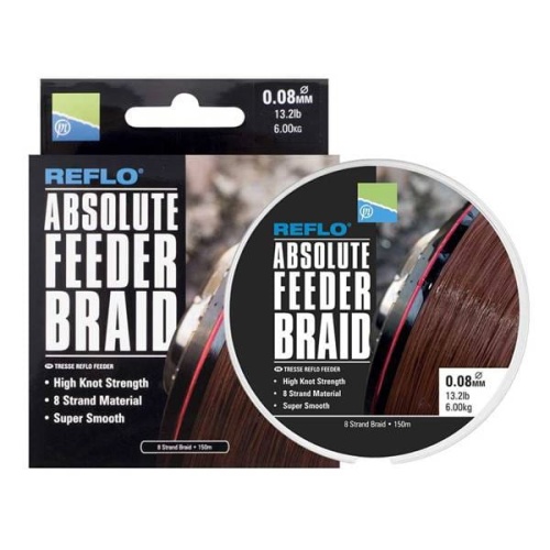 Plecionka Preston Reflo Absolute Feeder Braid X8 / ∅ 0,12 mm / 8,40 kg / 150 m / *P0280002* sklep wędkarski makarfish 1