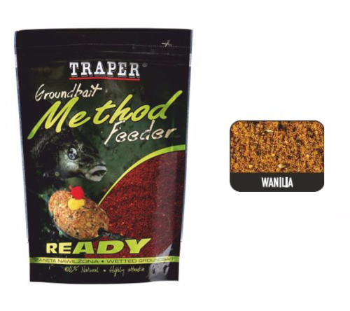 Gotowa zanęta Traper Method Feeder Ready / Wanilia / 750 g / *00155* sklep wędkarski makarfish