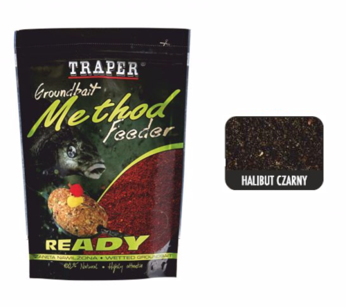 Gotowa zanęta Traper Method Feeder Ready / Halibut Czarny / 750 g / *00164* sklep wędkarski makarfish