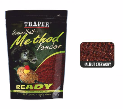 Gotowa zanęta Traper Method Feeder Ready / Halibut Czerwony / 750 g / *00165* sklep wędkarski makarfish