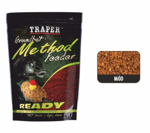 Gotowa zanęta Traper Method Feeder Ready / Miód / 750 g / *00166* sklep wędkarski makarfish