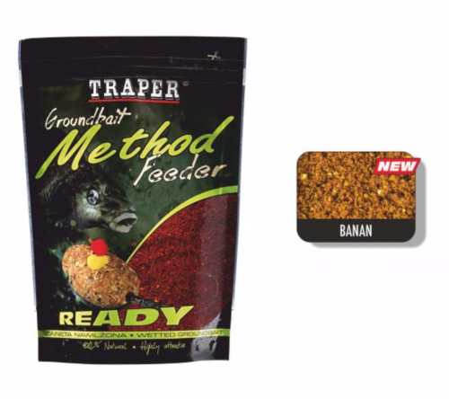 Gotowa zanęta Traper Method Feeder Ready / Banan / 750 g / *00192* sklep wędkarski makarfish