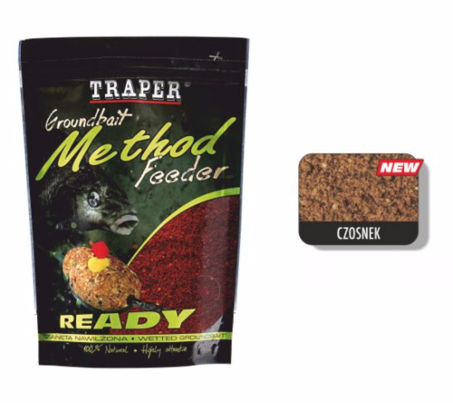 Gotowa zanęta Traper Method Feeder Ready / Czosnek / 750 g / *00193* sklep wędkarski makarfish