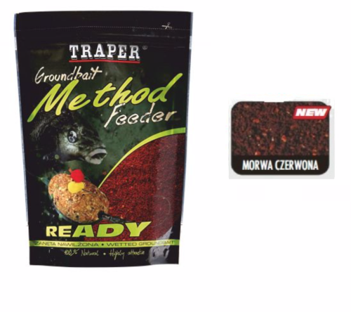 Gotowa zanęta Traper Method Feeder Ready / Morwa Czerwona / 750 g / *00187*  sklep wędkarski makarfish