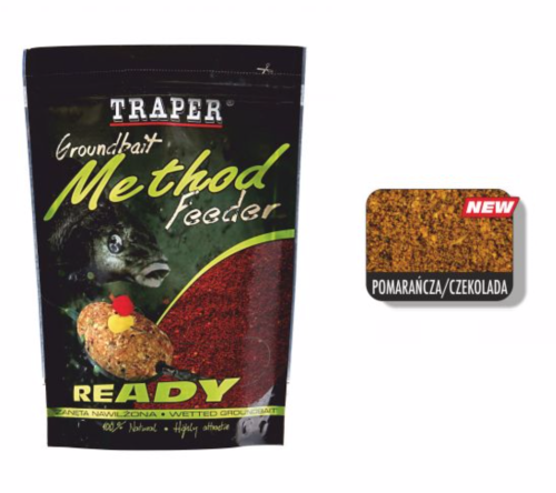 Gotowa zanęta Traper Method Feeder Ready / Pomarańcza &amp; Czekolada / 750 g / *00198* sklep wędkarski makarfish