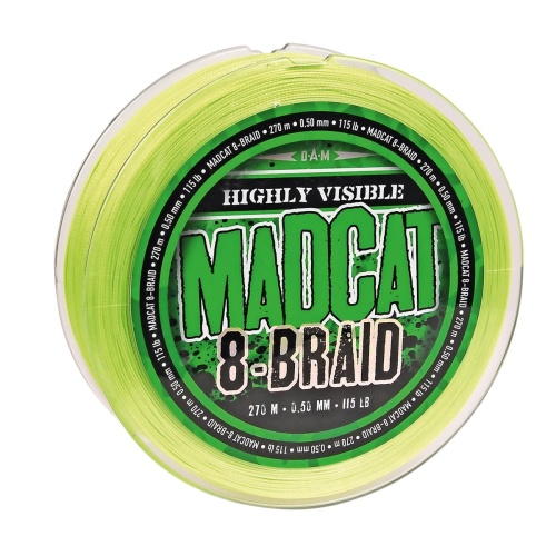 Plecionka sumowa MADCAT 8 - Braid / 270 m / 0,35 mm / 65 lbs - 29,5 kg / Green / *55857* sklep wędkarski makarfish
