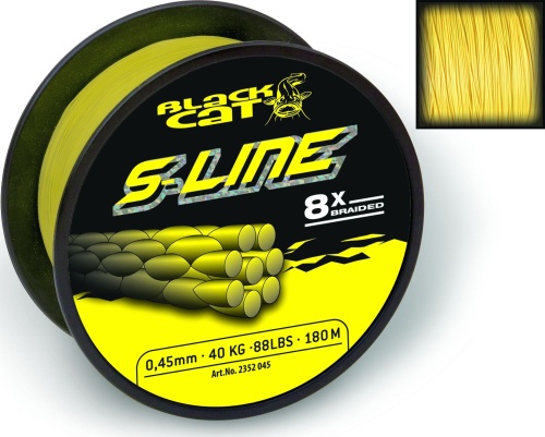 Plecionka sumowa Black Cat S-Line / ∅ 0,55 mm / 300 m / 70 kg / 8 X / *2352055* sklep wędkarski makarfish
