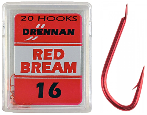 Haczyki Drennan Red Bream / no 18 / 10 szt / Czerwone / *69-012-018* sklep wędkarski Makarfish