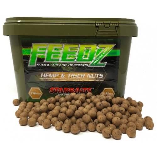 Kulki proteinowe Star Baits Feedz / Hemp & Tiger - Orzech tygrysi i Konopie / ∅ 14 mm / 4 kg / + wiaderko / *45948* sklep wędkarski makarfish 