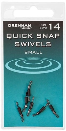 Krętlik z agrafką, łącznik Drennan Quick Snap Swivels / No 14 / Small / 6 szt / *TGQSS014* sklep wędkarski makarfish 1