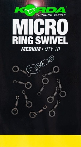 Krętlik z kółkiem Korda Micro Rig Ring Swivel Medium Ronnie Rig / 10 szt / *KMRSM* sklep wędkarski makarfish 1