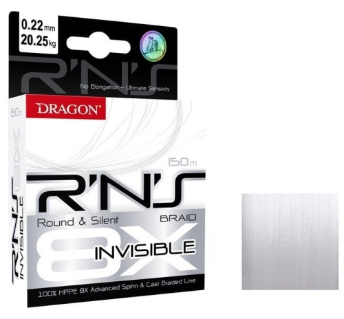 Plecionka Dragon R'N'S' 8X Invisible / ∅ 0,08 mm / 5,90 kg / 150 m / *42-03-308* sklep wędkarski makarfish
