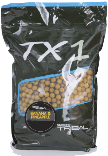 Kulki proteinowe Shimano TX1 / Banana &amp; Pineapple / ∅ 15 mm / 5 kg / *TX1BPB155000* sklep wędkarski makarfish 1