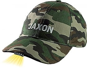 Czapka z latarką w daszku Jaxon / moro / *UJ-CZX01F* sklep wędkarski makarfish 