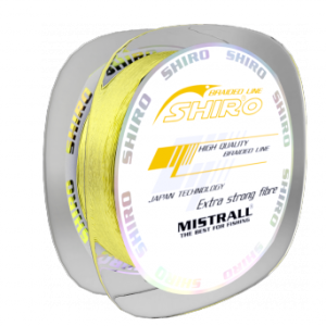 Plecionka MISTRALL SHIRO 0.32mm / 34.6kg - 200m *żółta - fluo*