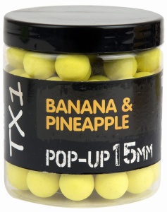 Kulki proteinowe Shimano TX1 Pop-Up Fluoro / Banana & Pineapple / ∅ 15 mm / 100 g / *TX1BPPU15100* 