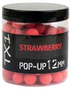 Kulki proteinowe Shimano TX1 Pop-Up Fluoro / Strawberry / ∅ 12 mm / 100 g / *TX1SBPU12100*