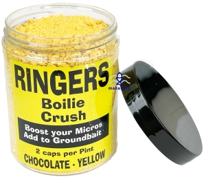Kruszone kulki Ringers Crush Boilie / Chocolate Yellow / 300 ml / *PRNG99*