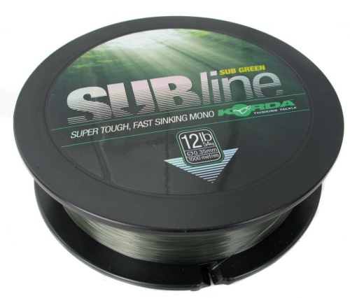 Żyłka Korda Subline Ultra Touch / Green / 12 lb / ∅ 0,35 mm / 1000 m / *SUB12G* sklep wędkarski makarfish 1