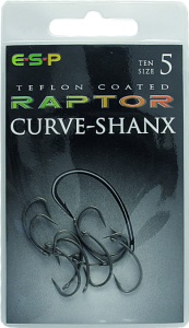 Haczyki karpiowe ESP Raptor  Curve - Shanx / nr 8 / TEFLONOWE / *65-006-008*   
