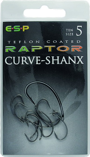 Haczyki karpiowe ESP Raptor Curve - Shanx / nr 8 / TEFLONOWE / *65-006-008* sklep wędkarski Makarfish