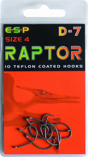 Haczyki karpiowe ESP RAPTOR D7 / nr 5 / TEFLONOWE / *65-004-005* sklep wędkarski Makarfish 1