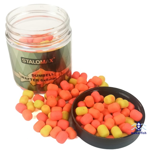 Dumbells Method Fluo Wafter Stalomax / Mix kolorów / 6 x 8 mm / Scopex / 75 ml / sklep wędkarski Makarfish