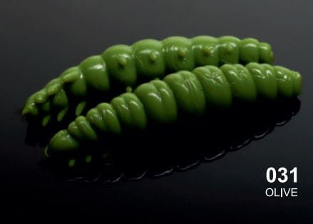Guma Libra Lures Larva / 35 mm / 031 - Olive / Kryll / 12 szt / sklep wędkarski Makarfish 1