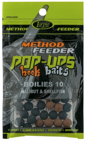Kulki proteinowe Lorpio Hook Baits : Pop-Ups - pływające : Halibut &Shellfish - Halibut & Skorupiak  : 10 mm : 15 g : *DD-004-004* sklep wędkarski makarfish.png