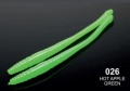 Guma Libra Lures Dying Worm / 70 mm / 026 - Hot Apple Green / Kryll / 15 szt / sklep wędkarski Makarfish 1