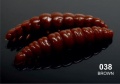 Guma Libra Lures Larva / 35 mm / 038 - Brown / Ser / 12 szt / sklep wędkarski Makarfish