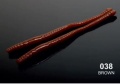 Guma Libra Lures Dying Worm / 70 mm / 038 - Brown / Ser / 15 szt / sklep wędkarski Makarfish 1