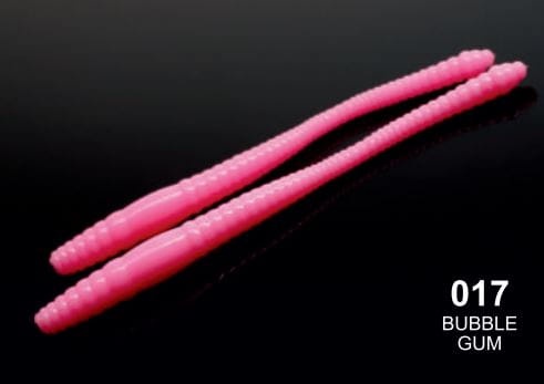 Guma Libra Lures Dying Worm / 70 mm / 017 - Bubble Gum / Ser / 15 szt / sklep wędkarski Makarfish 1