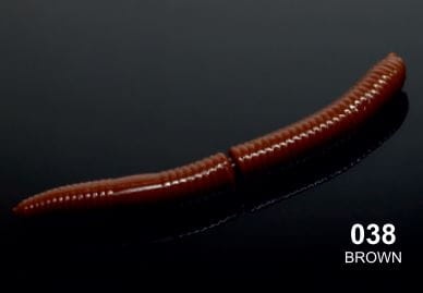 Guma Libra Lures Fatty D'Worm / 65 mm / 038 - Brown / Ser / 10 szt / sklep wędkarski Makarfish 1
